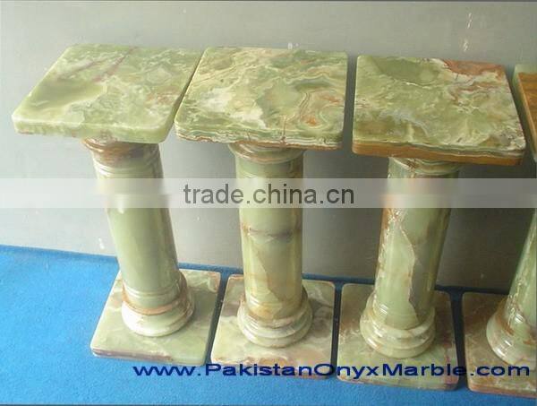 NATURAL GREEN ONYX PEDESTALS