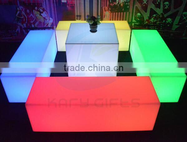led illuminating table and chairs luxury outdoor furniture