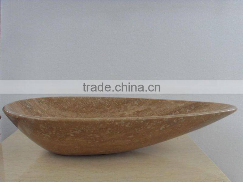 High quality oval shape marble bathroom sink for sale