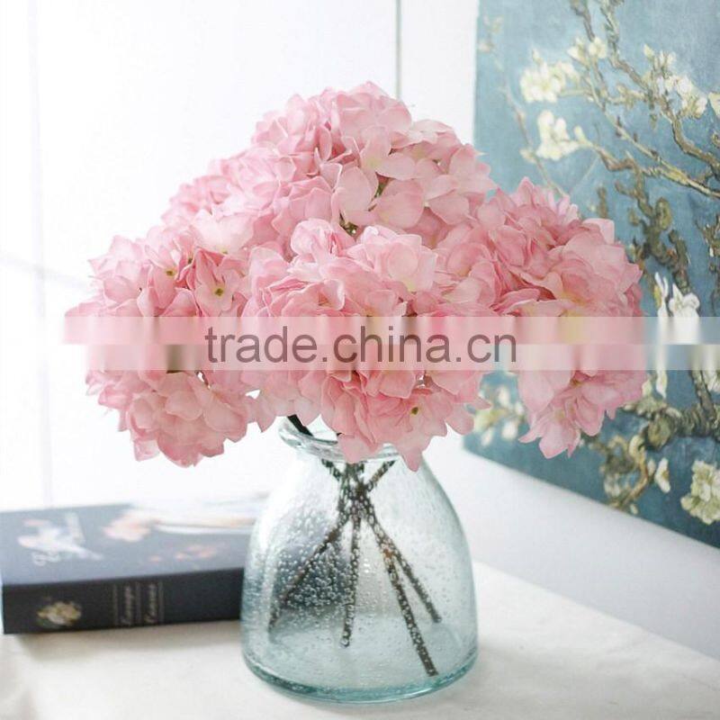 Home & wedding table decoration silk Hydrangea artificial flowers for sale