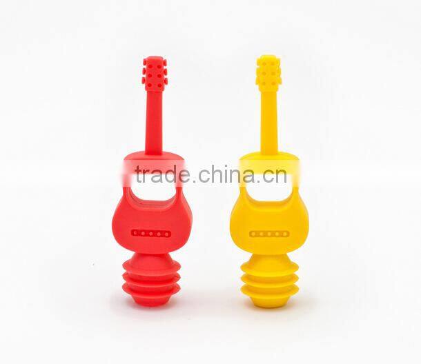 Guitar Silicone Wine Stopper,Wine Saver,Bottle Cap