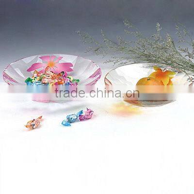 round crystal fruit plate in home&garden
