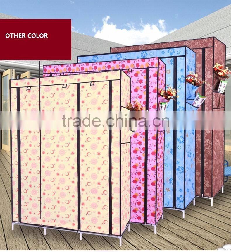 Portable Clothes Closet Non-woven Fabric Wardrobe Storage shelf Organizer