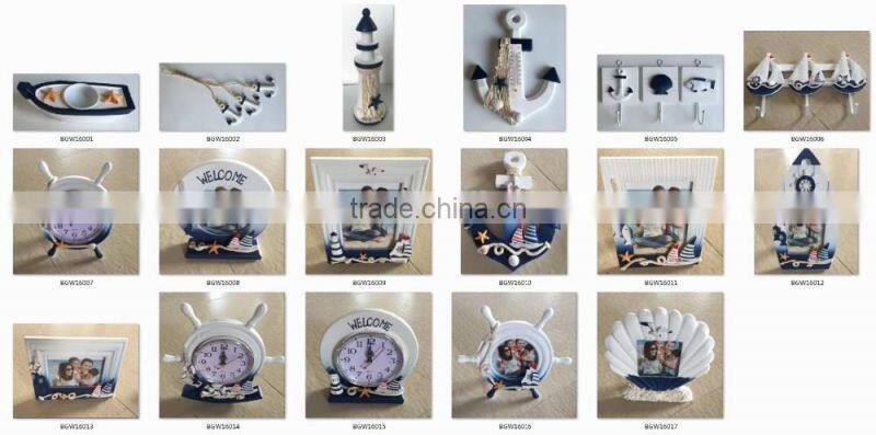 wholesale cheap wood beach theme table clock