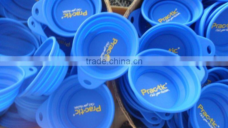 personalized foldable silicone pet dog bowl