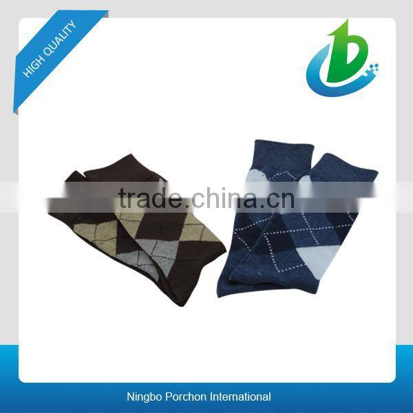Men diamond dress design business argyle sock