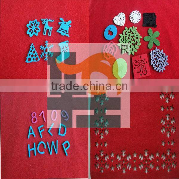 Needle punched synthetic felt