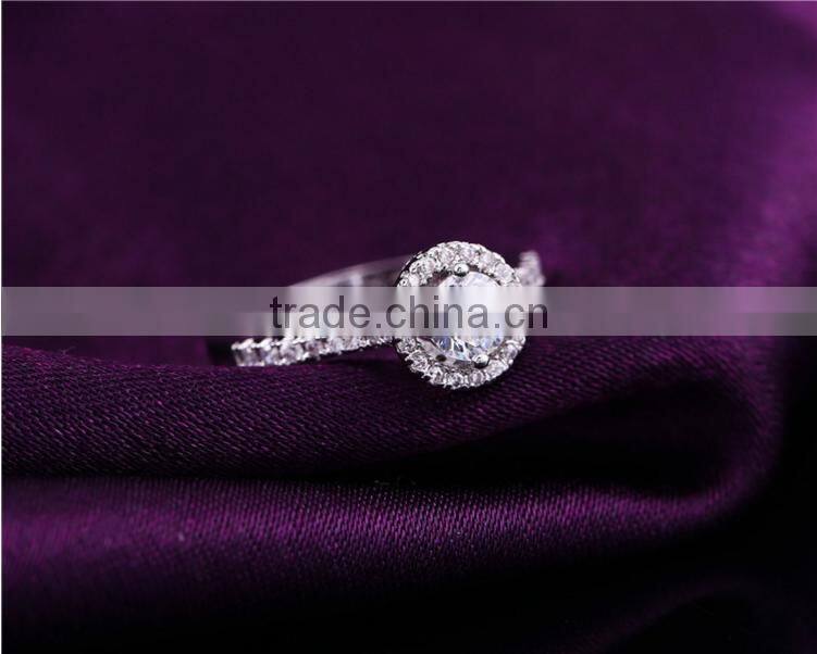 Wholesale Stock Small Order Fashion Women High Quality Zircon Ring