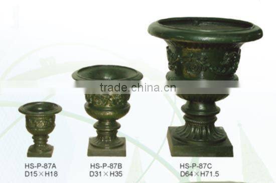 cast iron clay garden flower pot