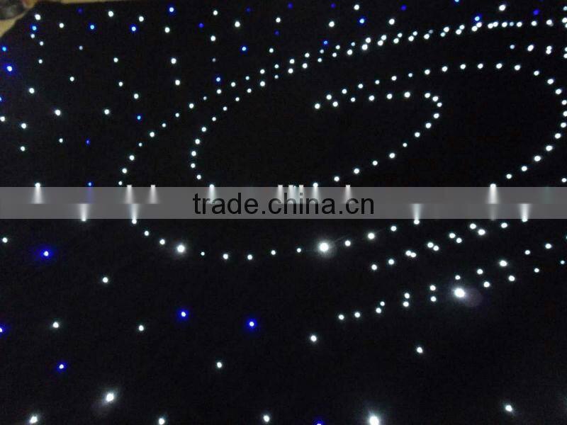 rgb stage lighting deco LED star black cloth