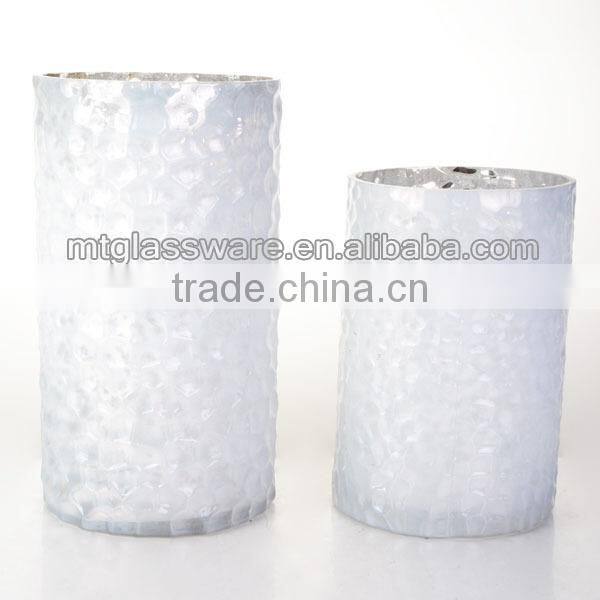 christmas decoration gold color glass hurricanes