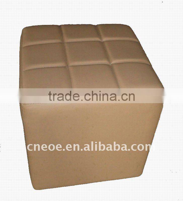 PU leather ottoman