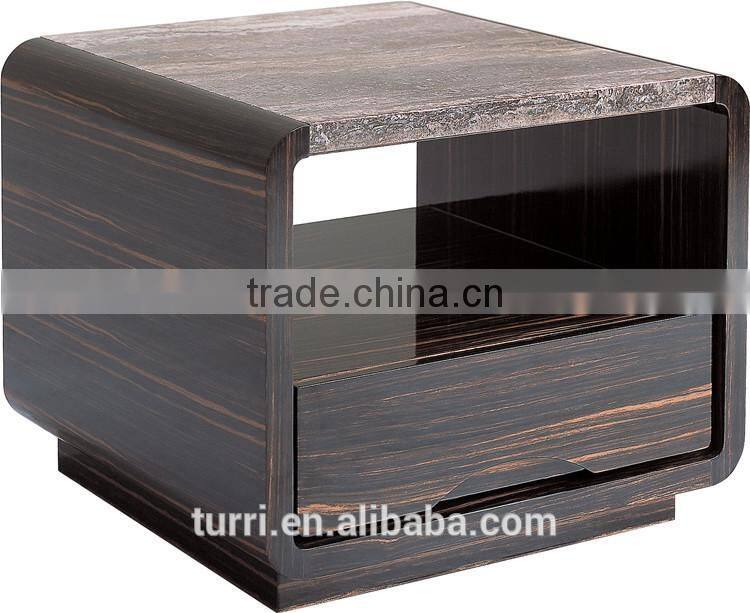 Luxury Fashionable side table with natural travertine top