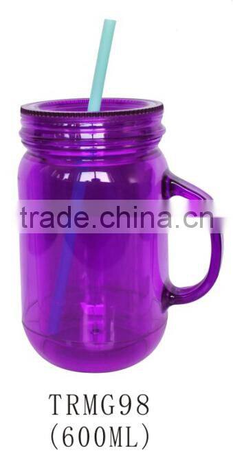 Portable 600ml BPA free plastic transparent sports bottle