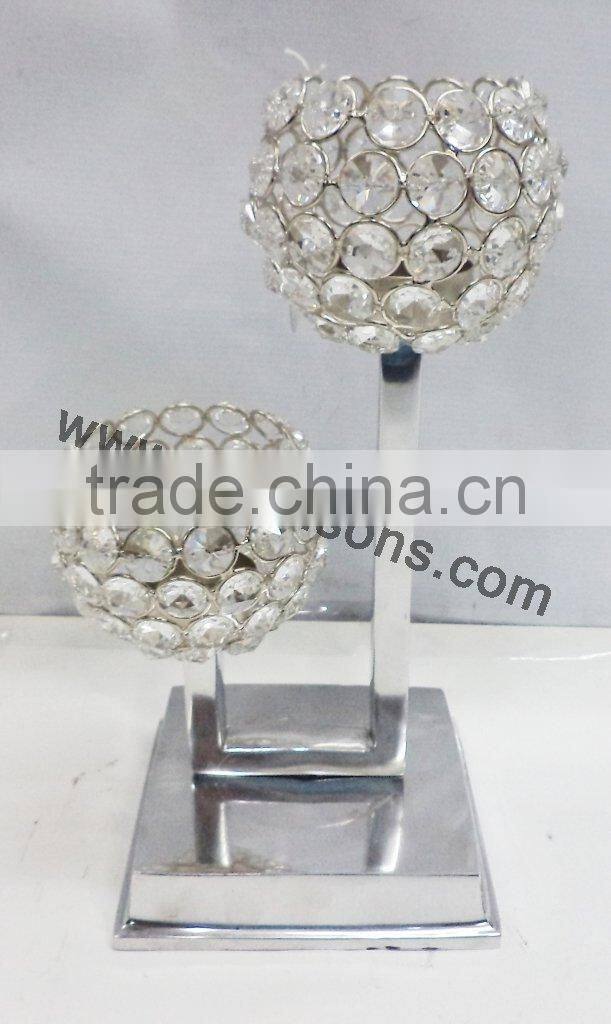 votive round crystal beaded votive candle stand