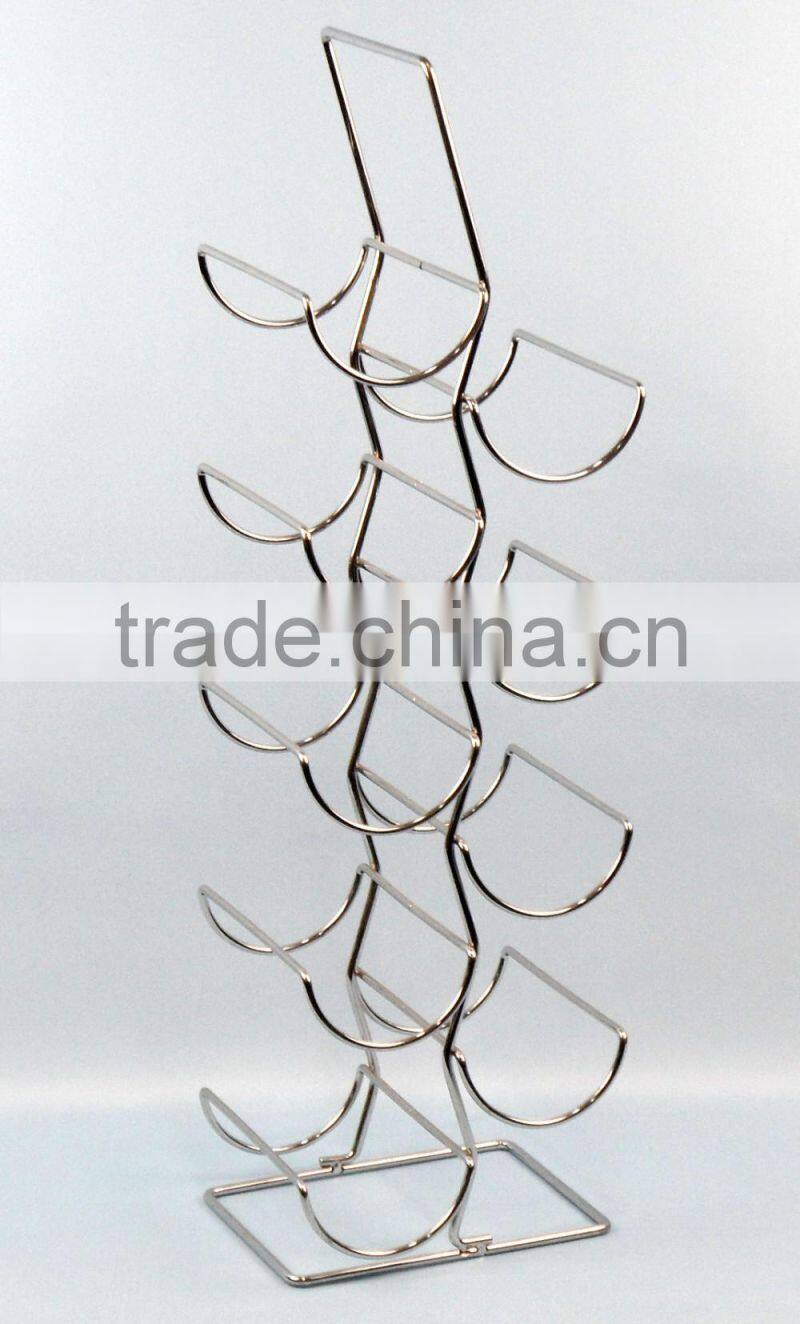 Wine Bottle Free Standing Wine Rack, Chrome