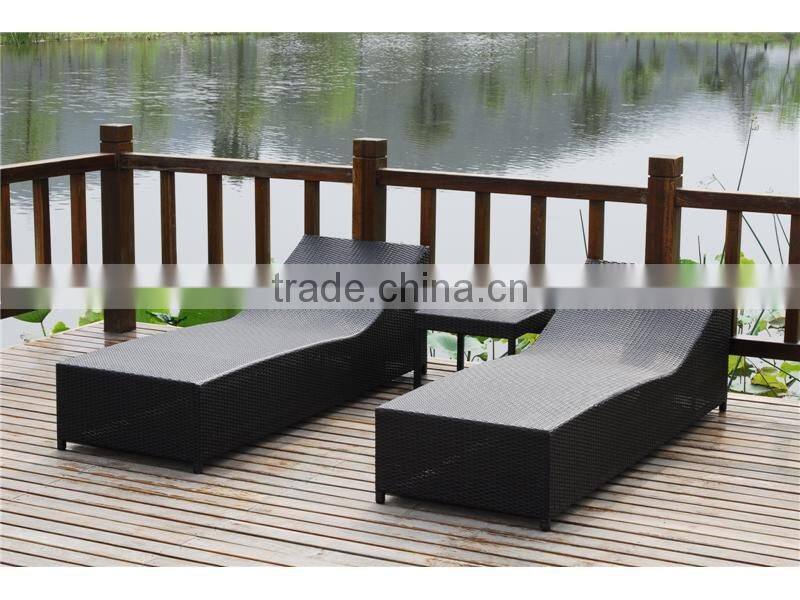 Hot sale outdoor Rattan lounge bed