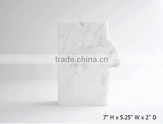 Office display Wholesale Carrara Marble Bookends abstract sculpture bookends contemporary