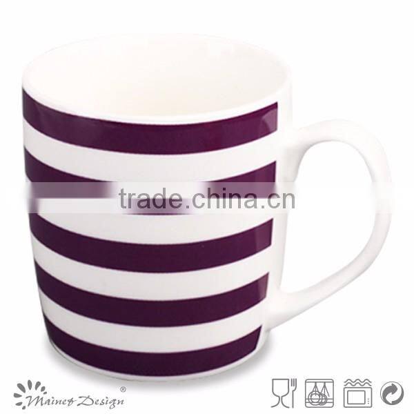 14oz white custom printed new bone china mugs