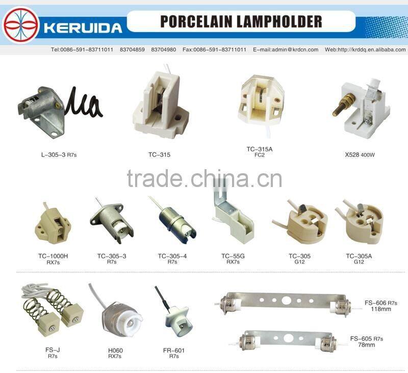 led porcelain halogen R7s lampholder with CE&RoHS certificate