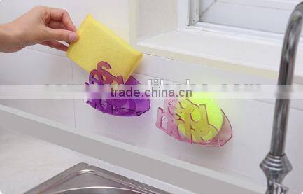 ABS plastic drain sponge holder with strong sucker for kitchen and bathroom