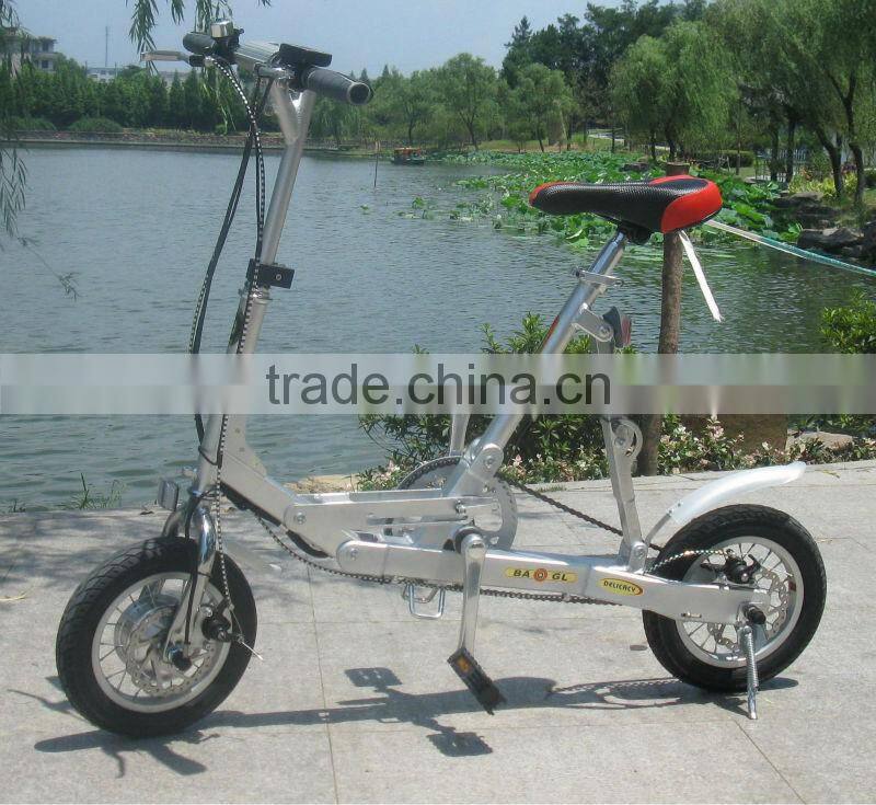 Small electric folding bike with aluminum frame