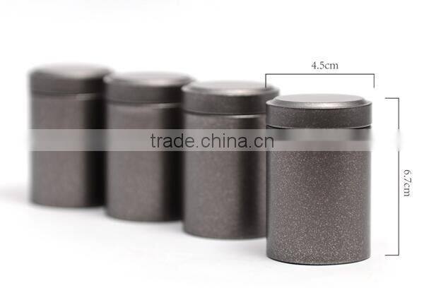 mini air tight tea tin box with plug lid