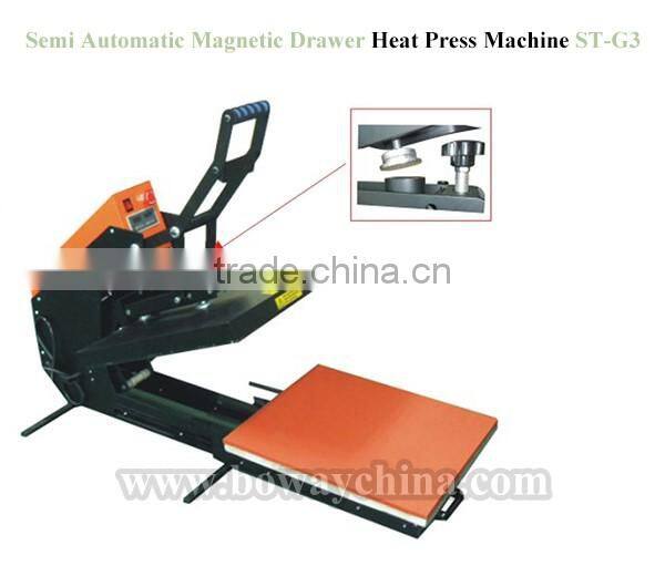 Semi Automatic Magnetic Drawer Garment cloth Heat Press Machine