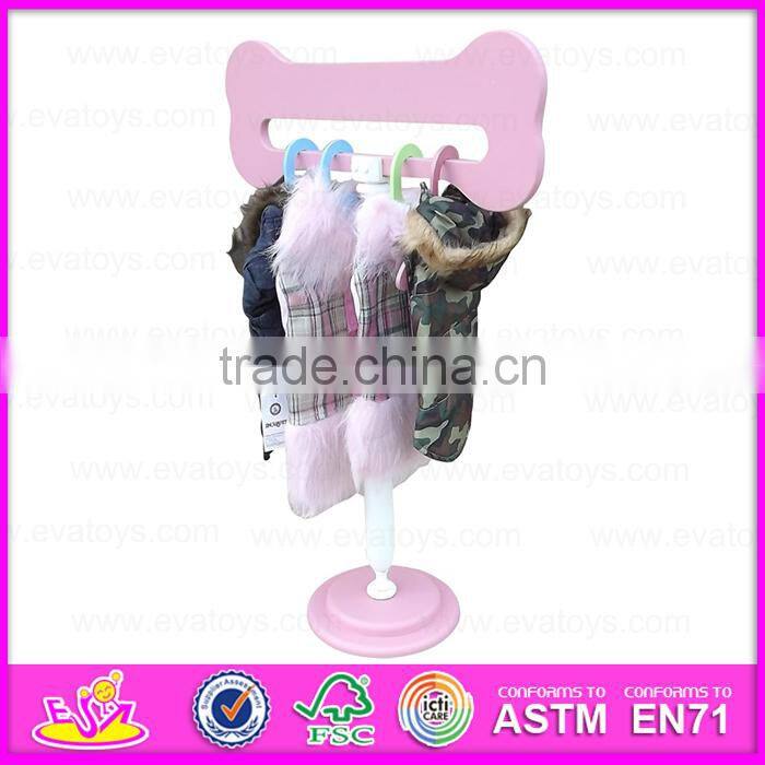 2015 New and popular wooden pet hanger,Eco friendly practical Pet clothes hangers,Top quality wooden pet hanger W06F009C