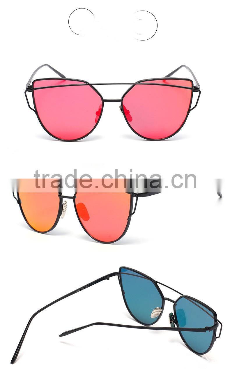 2016 UV400 fashionable multicolor dazzle colour cycling outing sunglasses