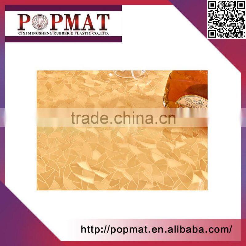 wholesale 2017 round dish mat pvc table mat anti-slip table mat