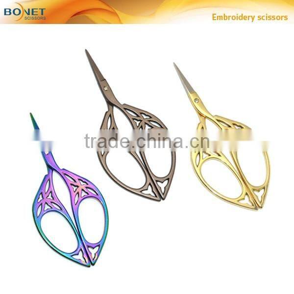 elegant vintage/retro/antique copper plating gift/present embroidery scissors