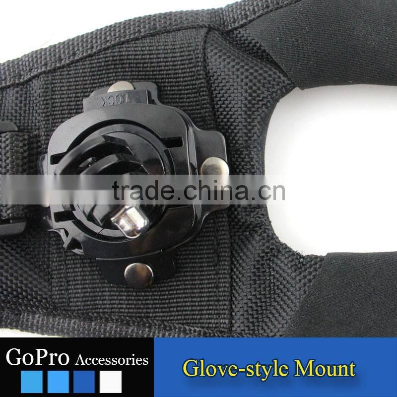 2016 New Wholesale GoPros glove-style mount for gopros heros 4 3 3+ GP06