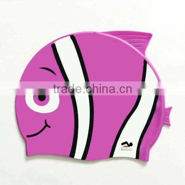 Fashion silicone children swimming goggles and caps