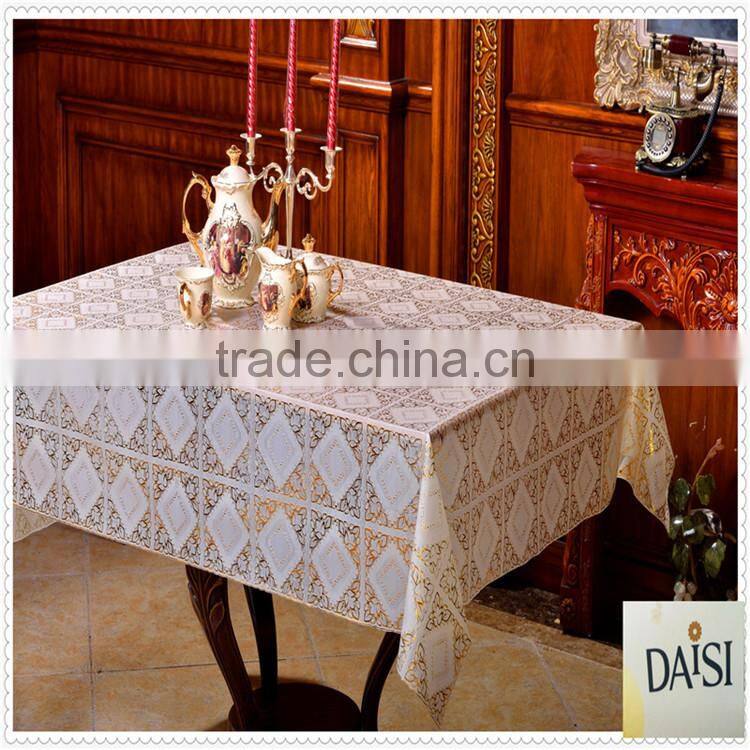 Easy wipe tablecloth lace embossed vinyl tablecloth oilcloth