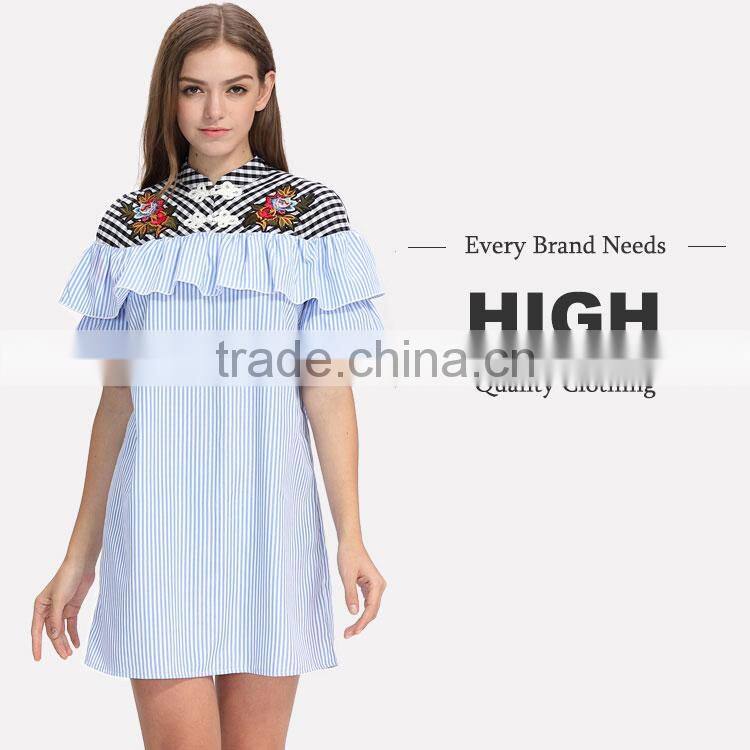 Cutwork machine embroidery dress designs for women