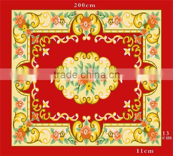 super soft small broken flower screen printed jacquard raschel blanket fleece blanket