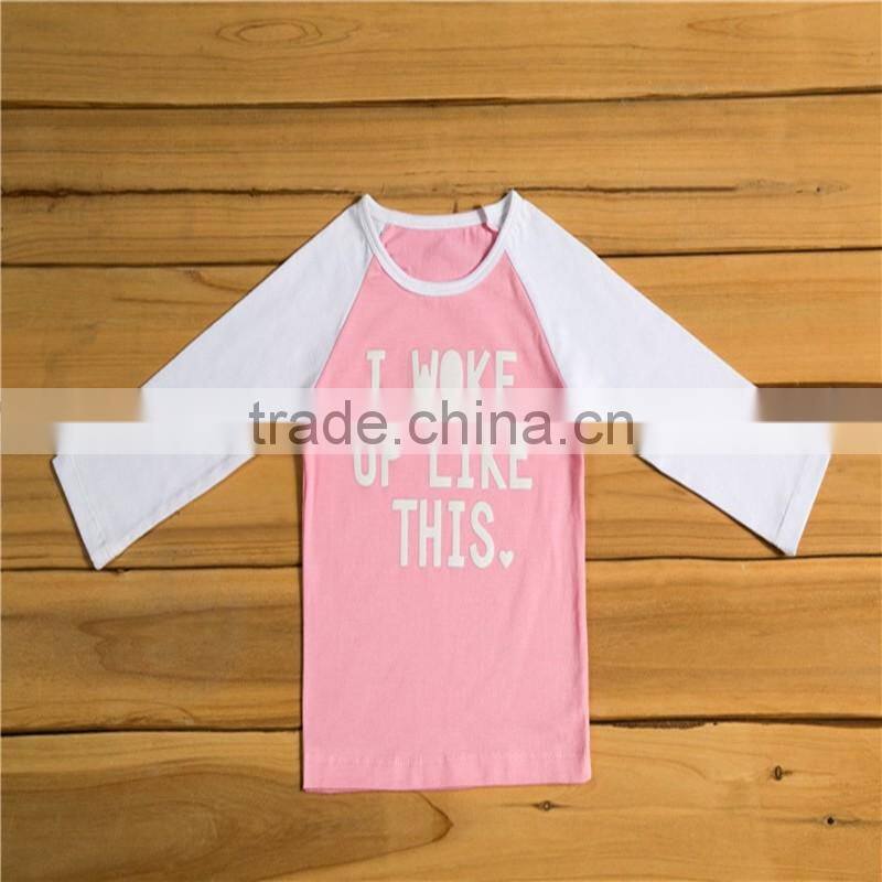Wholesale Baby Girl Icing Comfort Colors Printing Designs Tops Boutique Kids Long Sleeve T-Shirt