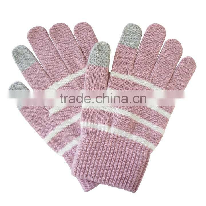 fashion striped touch screen gloves phone gloves smart phone gloves
