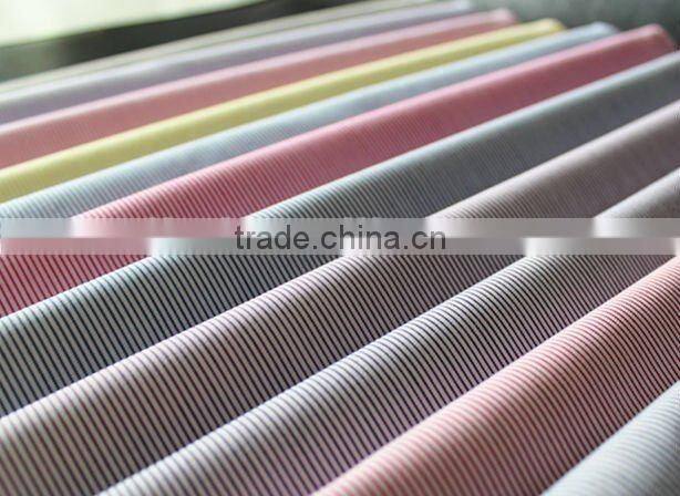 gots certified stripe cotton shirting fabric