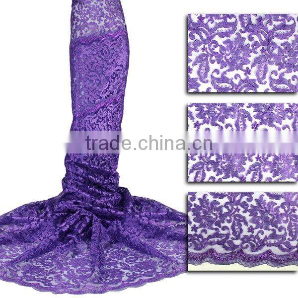 Competitive Price French Net Chantilly Lace French Silk Fabrics African Style French Lace FL0030