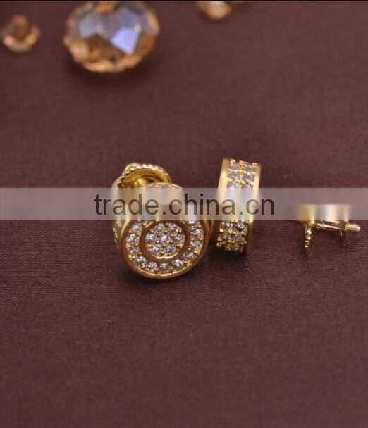 LSE851 fashion men earrings brass zircon jewelry