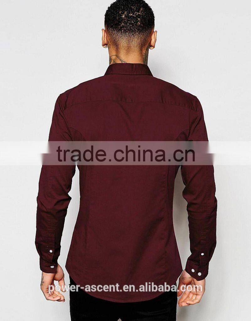 2016 men's new arrival latest formal plain shirts