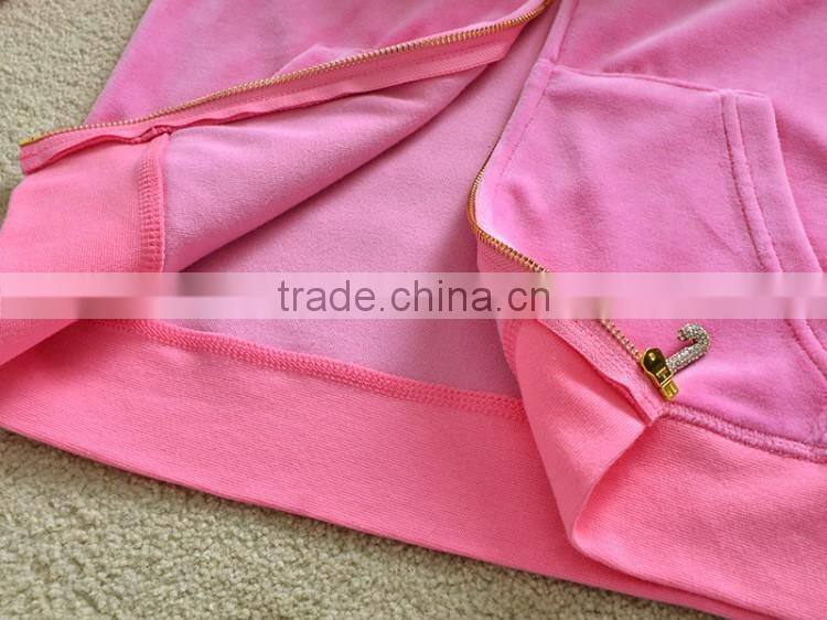 custom design sports training set woman athletic dress women's winter velvet sports track suit