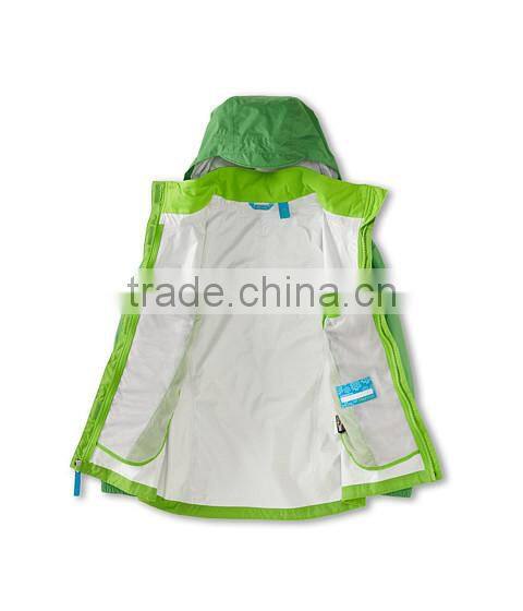 Wholesale kids polyester waterproof raincoat with hood