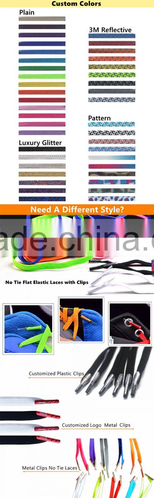 No Tie Shoelaces For Kids, Adults and Individuals with Special Needs - 10 existing Colors Amazon Supplier