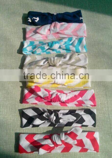 chevron baby girls cotton headband