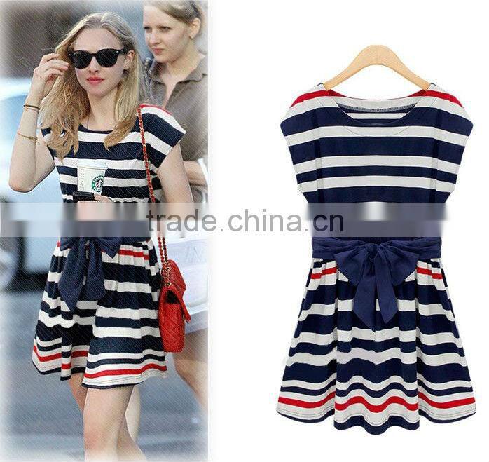 Latest Elegant Casual Cotton Striped stylish African Dresses