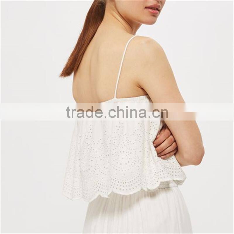 2017 Newest fashion Embroidered sling ladies Jumpsuit with ruffles