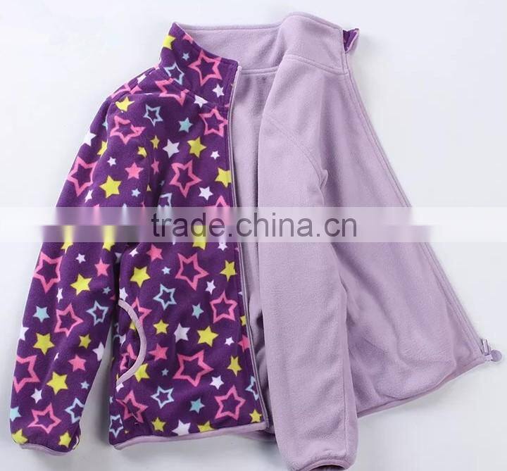 kids micro polar fleece fabric jacket/clothes child